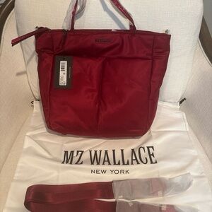 MZ Wallace Burgundy Tote Bag